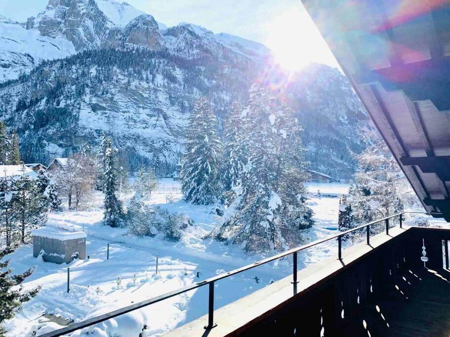 Unique Penthouse With Gallery And Mountain View Kandersteg Exteriör bild